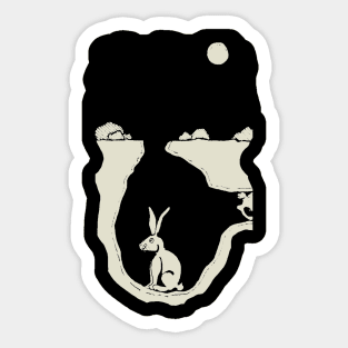 Rabbits At Night Sticker